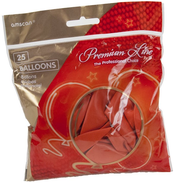 Amscan Premium Line Balloons, 27.5cm, 25pcs, Orange